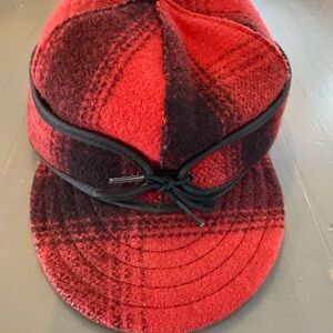 Stormy Kromer Original Red Plaid Wool Hat 7 3/4